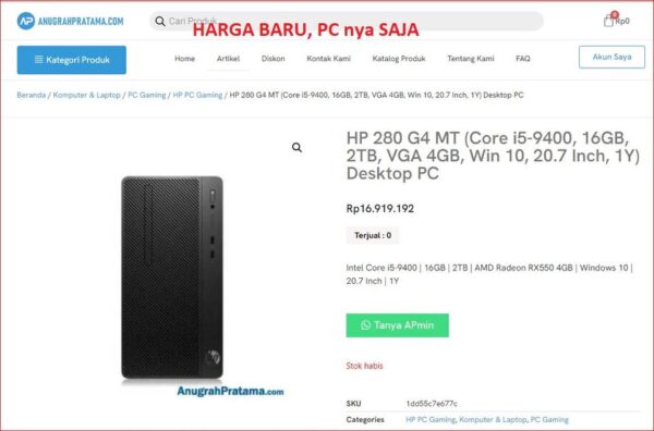 Komputer PC Intel Core i5-9400 (1 set) - Gambar 8